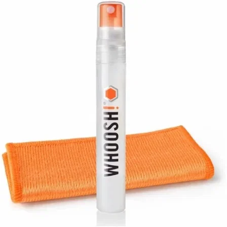 Whoosh WSH001 Kit Limpiador de Pantallas de Bolsillo - Spray 8ml + Paño Microfibra Premium 15x15cm, Elimina Huellas y Suciedad, No Tóxico, para Dispositivos y Gafas Whoosh WSH001 Kit Limpiador de Pantallas de Bolsillo - Spray 8ml + Paño Microfibra Premium 15x15cm, Elimina Huellas y Suciedad, No Tóxico, para Dispositivos y Gafas